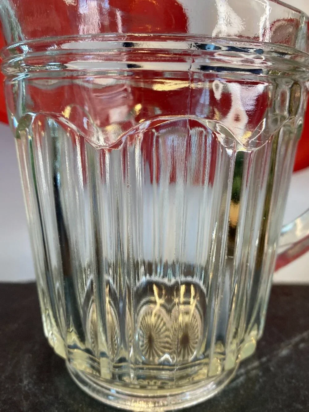 Vintage 1930's Anchor Hocking Colonial Glass Large Creamer/Small Juice Pitcher